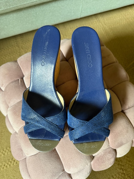 Jimmy Choo Shoes - JImmy Choo Espadrilles Size 7 Blue